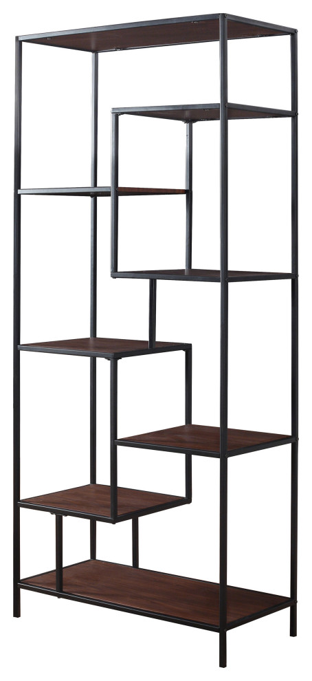 Asher 7 shelf Bookcase Walnut   Modern   Bookcases   by Modon  Houzz