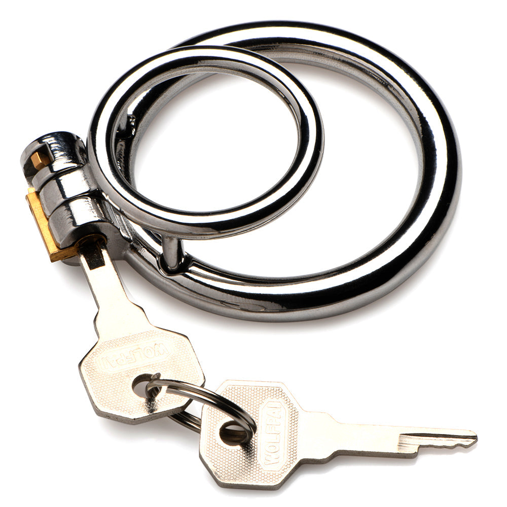 Master Series Stainless Steel Locked Cock & Ball Ring