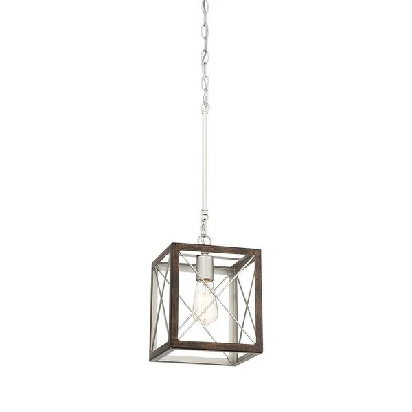 Acroma 1 Light 8In Linear Modern Farmhouse Rectangle Chandelier-UL Certified - N/A Shopping - The Best Deals on Chandeliers
