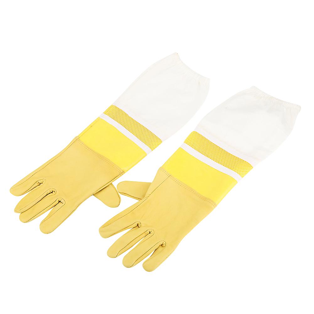 Professional Ventilated Bee Gloves Anti-bee Anti-sting Long Sleeves Elastic Cuff Protective Tools For Apiculture Beekeeperxxl