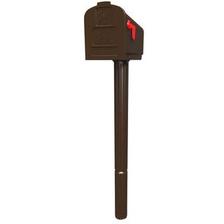 Architectural Mailboxes Harrison Bronze Medium Plastic All-in-One Mailbox and Post Combo HCPL10VAM