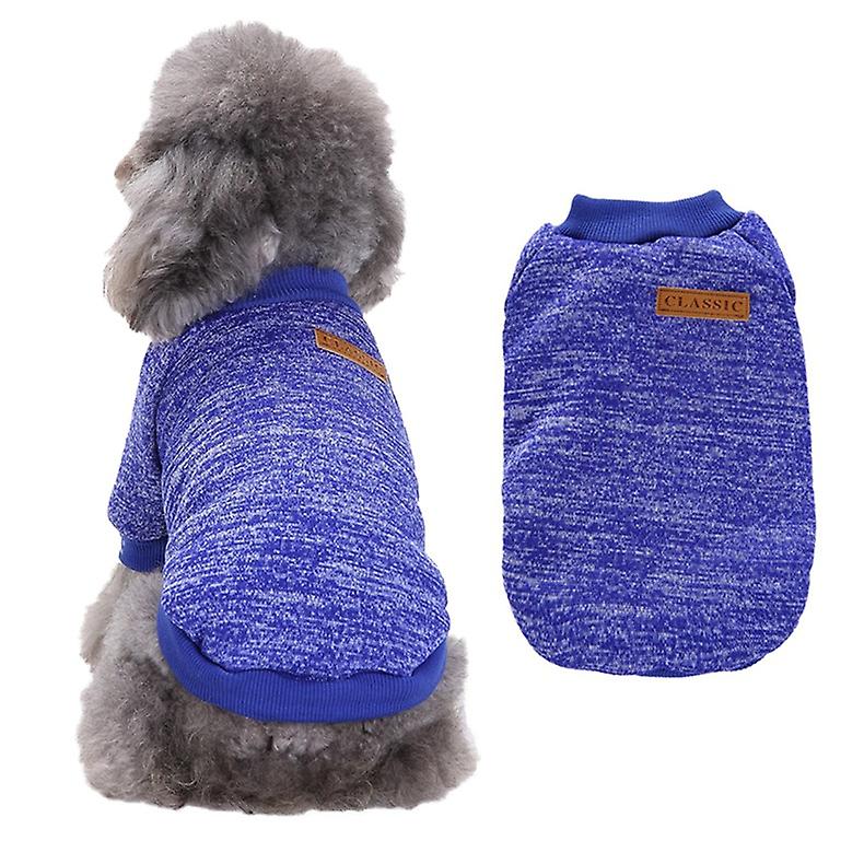 Pet Dog Clothes Dog Sweater Soft Thickening Warm Pup Dogs Shirt Winter Puppy Sweater For Dogs (x-large， Dark Blue)