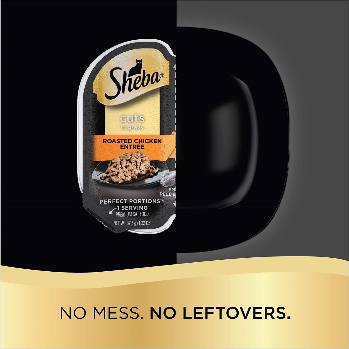 Sheba Perfect Portions Grain-Free Roasted Chicken Cuts in Gravy Entree Cat Food Trays