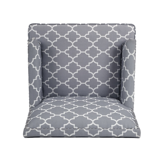 Fabric Accent Chairs for Living Room with Nailheads