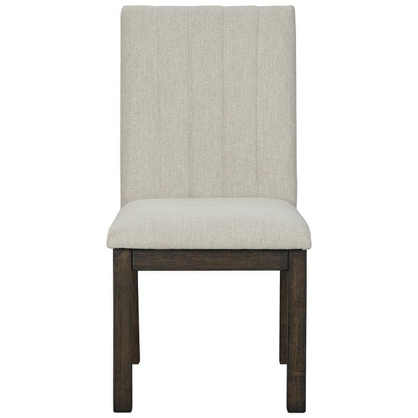 beck Casual Dining Upholstered Side Chair Set of 2， Beige - Standard