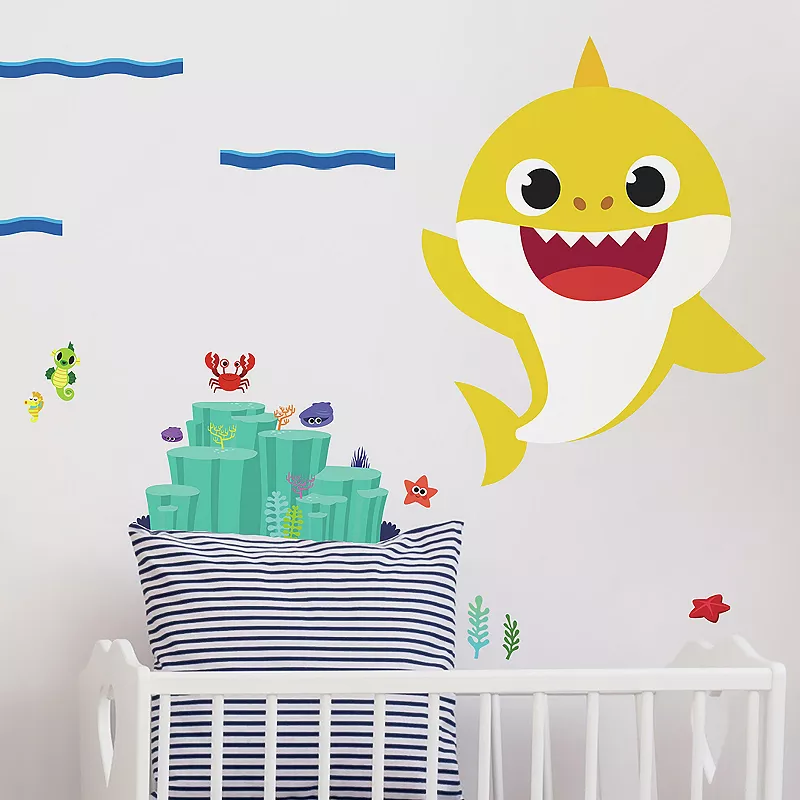 RoomMates Baby Shark Peel and Stick Wall Decals