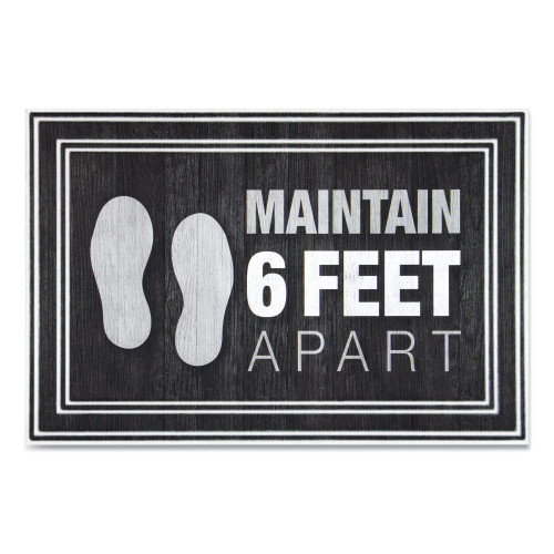 Apache Mills Message Floor Mats， 24 x 36， Charcoal， 