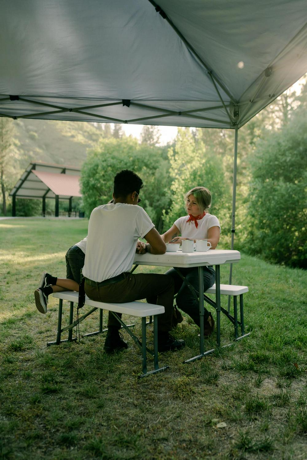 Stansport Heavy-Duty Picnic Table and Bench Set