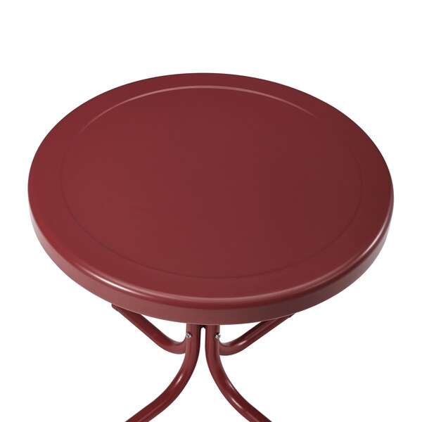 Crosley Retro Metal Side Table In Coral Red