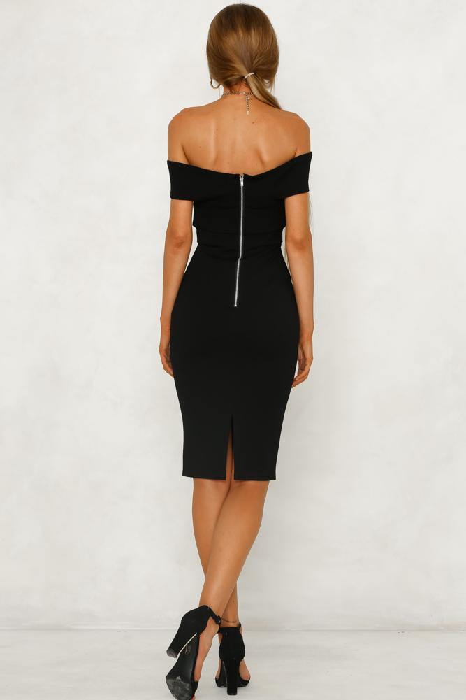 Love Me Or Lose Me Midi Dress Black