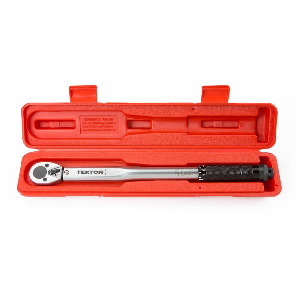 TEKTON 38 in. Drive Click Torque Wrench (10-80 ft.-lb.) 24330