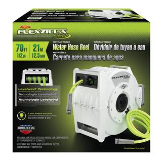 Flexzilla 12 in. dia. X 70 ft. Retractible Water Hose Reel with Levelwind Technology L8340FZ
