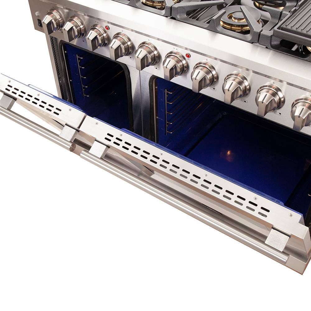 Forno Capriasca - Titanium Professional 48 in. Freestanding Gas Range FFSGS6260-48