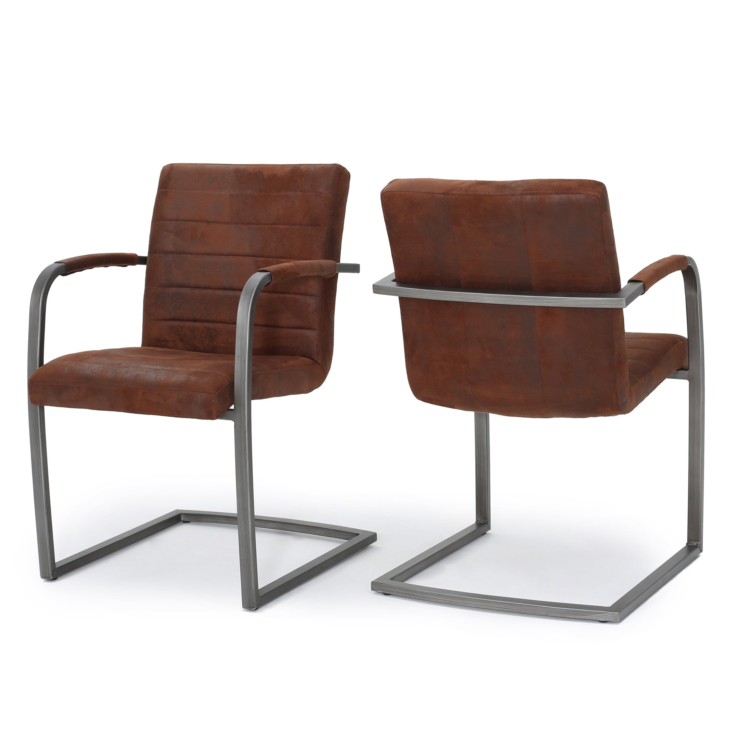 Arlo Microfiber Modern Arm Chair (Set of 2)