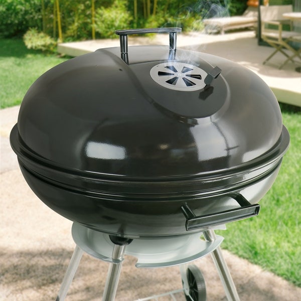 22 Inch Charcoal Barbecue Grill in Black