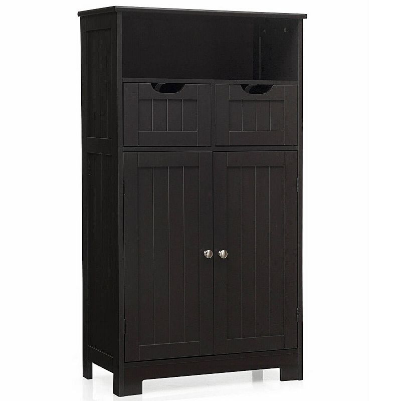 Bathroom Wooden Side Cabinet  with 2 Drawers and 2 Doors