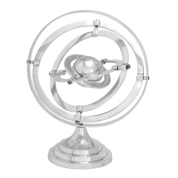 X 12 quot Modern Aluminum Armillary Globe Silver Olivia amp May