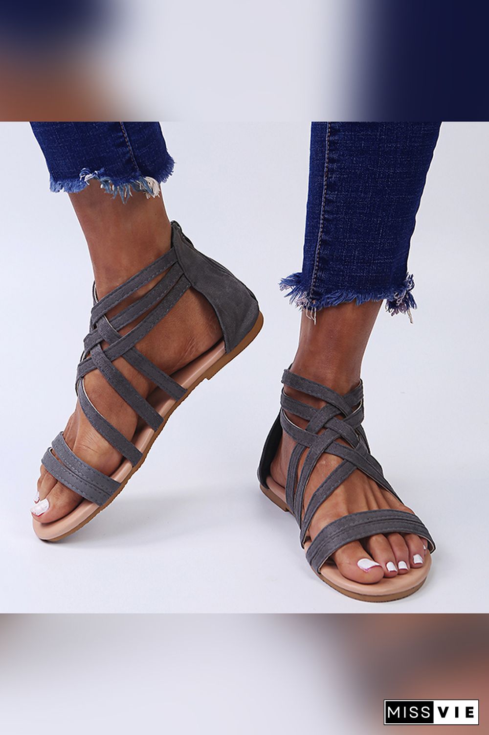 Hollow Out Flat Sandals Wholesale