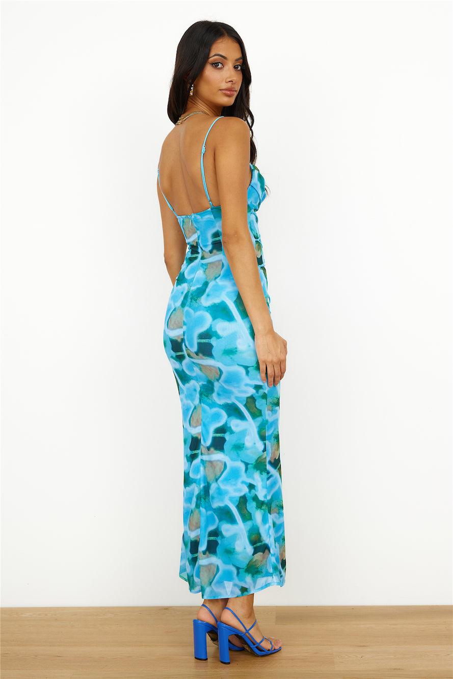 Vivid Colours Maxi Dress BlueCrush