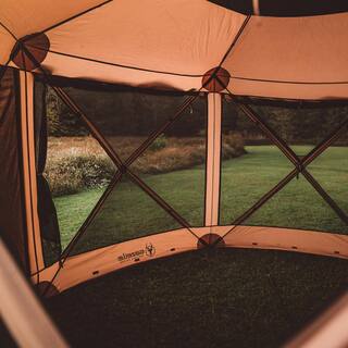 Gazelle G6 Deluxe Portable 8-Person 6 Sided GazeboShade Tent Badlands Brown GG610BR