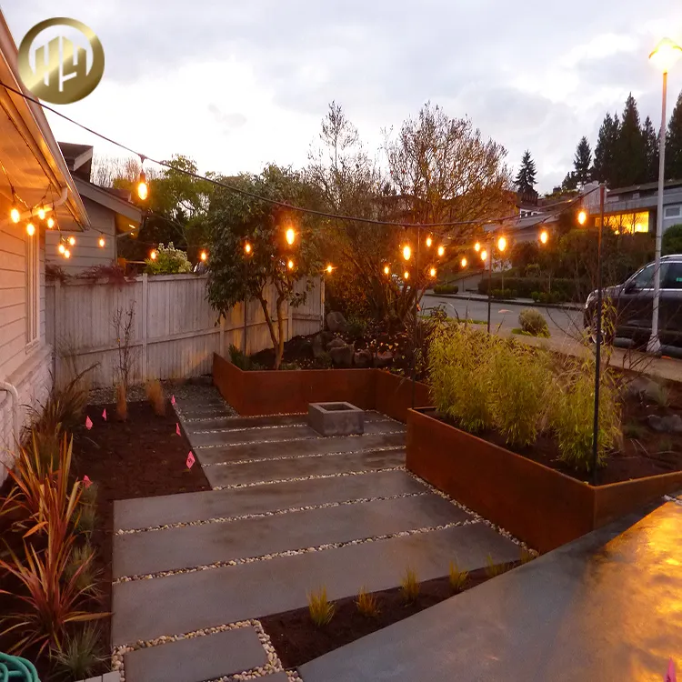 Factory Supply Corten Steel Metal Simple Courtyard Edging Border