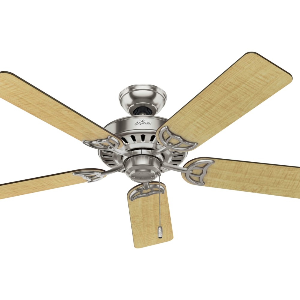 Hunter Studio Series Ceiling Fan 52 Brushed Nickel Cherry