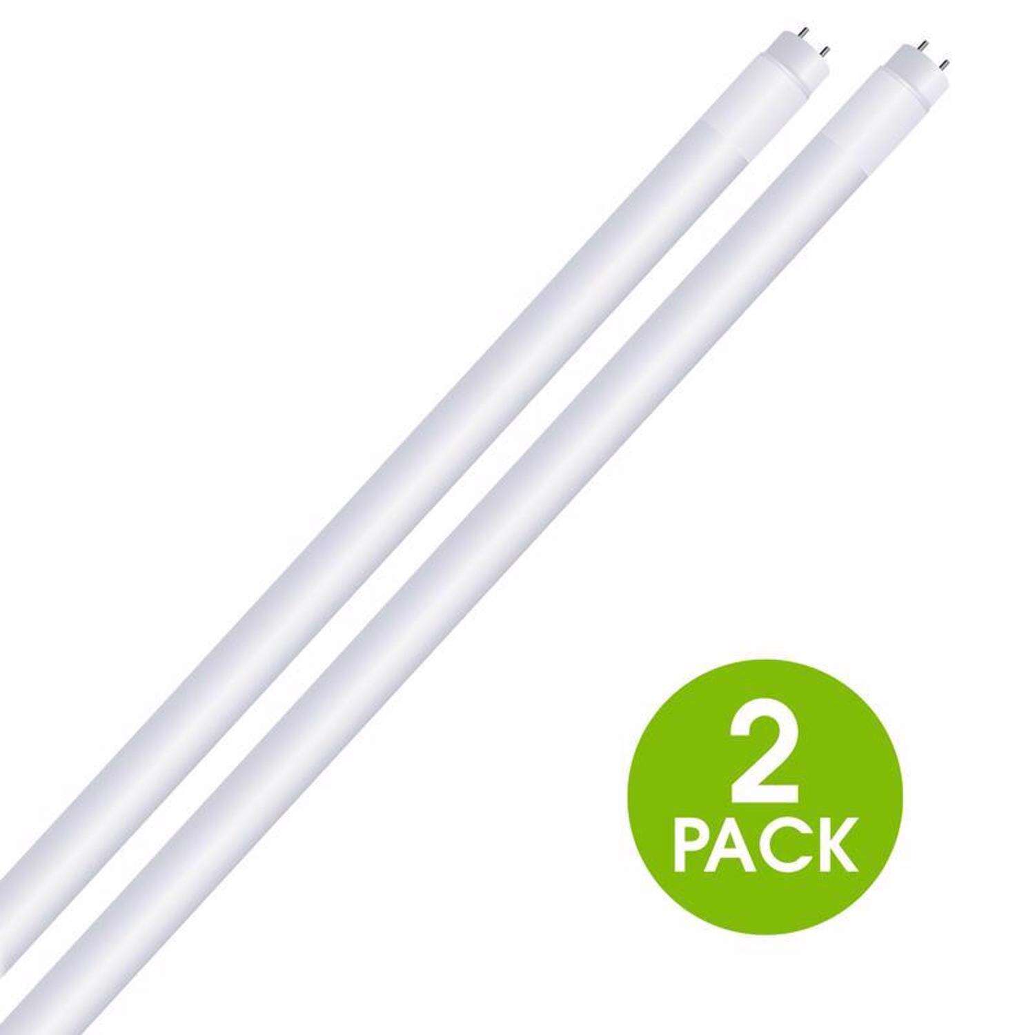 Feit Plug and Play T12 Daylight 48 in. G13 (Medium Bi-Pin) Linear LED Bulb 40 Watt Equivalence 2 pk