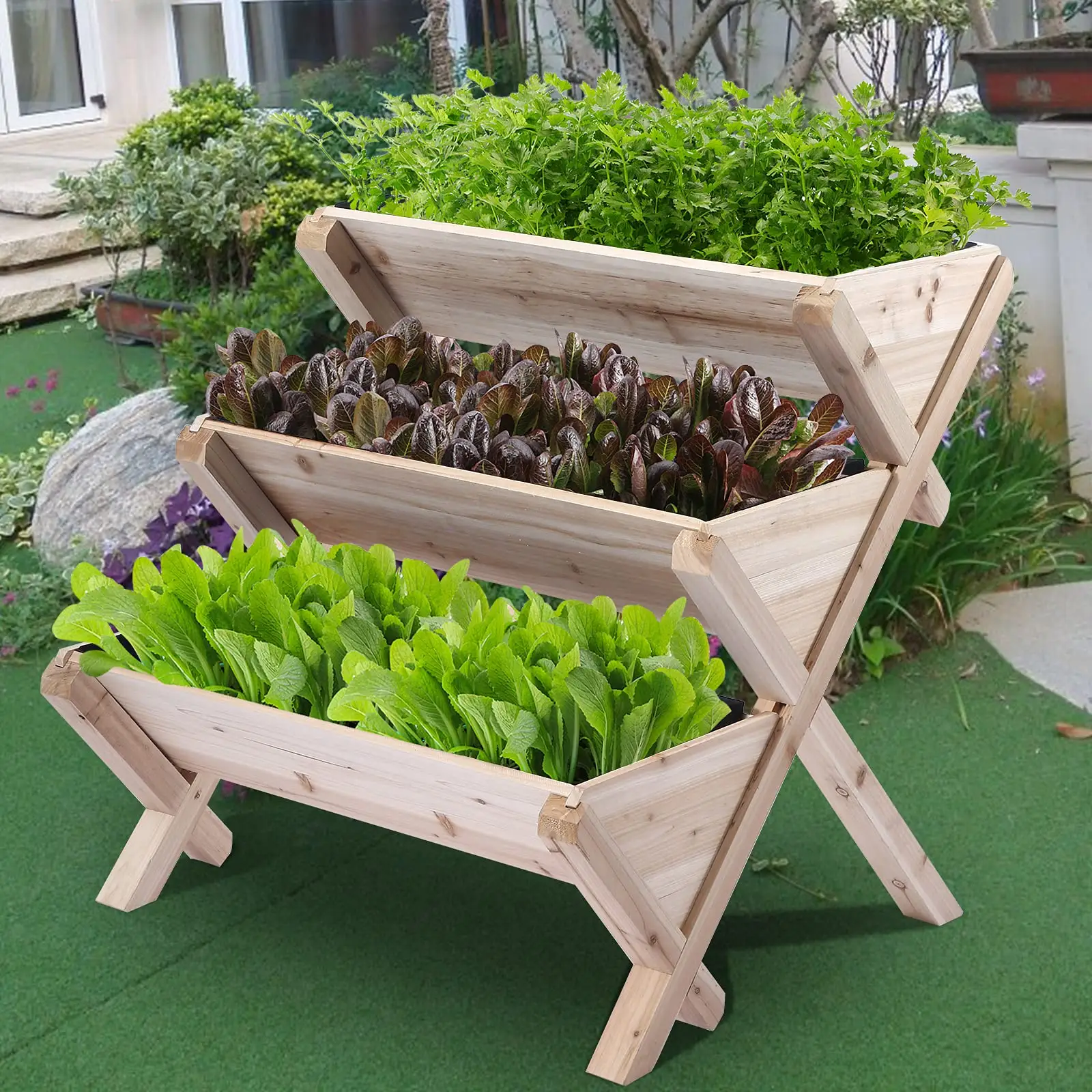 Wooden New Design Raised Garden Bed with Legs Planter Raised Beds Kit for Flowers Herbs Vegetables pots