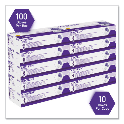 Kimtech PURPLE NITRILE Gloves， Purple， 242 mm Length， Small， 6 mil， 1，000/Carton (55081CT)