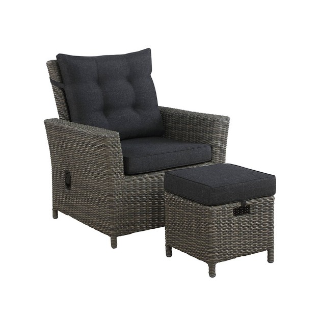 Ottoman Patio Seating Set Gray Alaterre Furniture