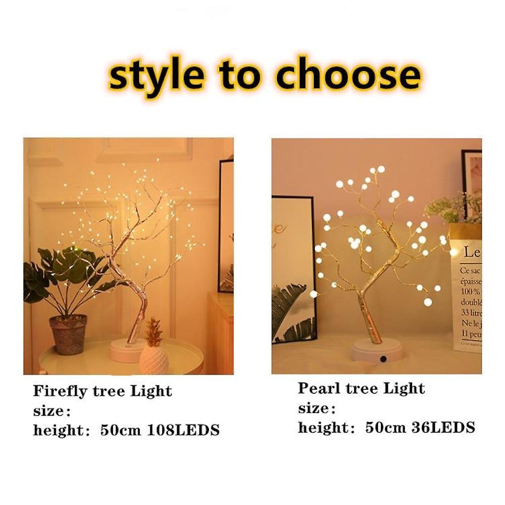 Indoor Led Fairy Lights Tree Usb 3D Table Lamp Home Decor