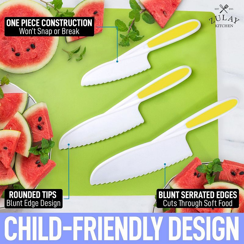 Kids Knife Set for Cooking and Cutting Fruits， Veggies and Cake