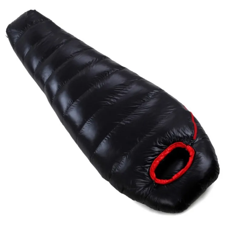 Hot Selling Outdoor Camping Winter Ultralight Duck/Goose Down Mummy Black Sleeping Bag