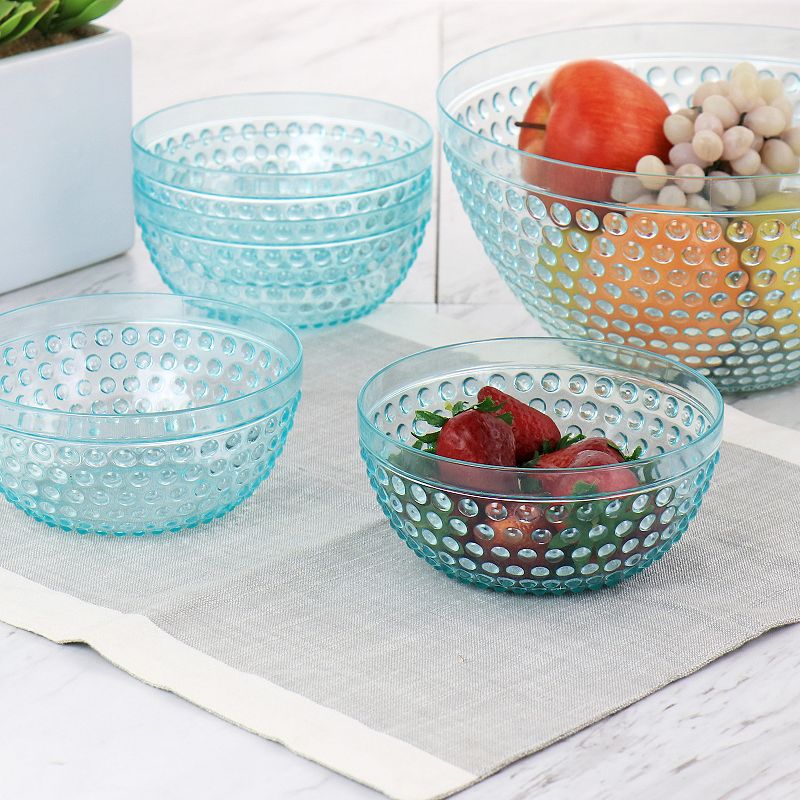 Gibson Home Plastic Bowl Set with Serving Bowl