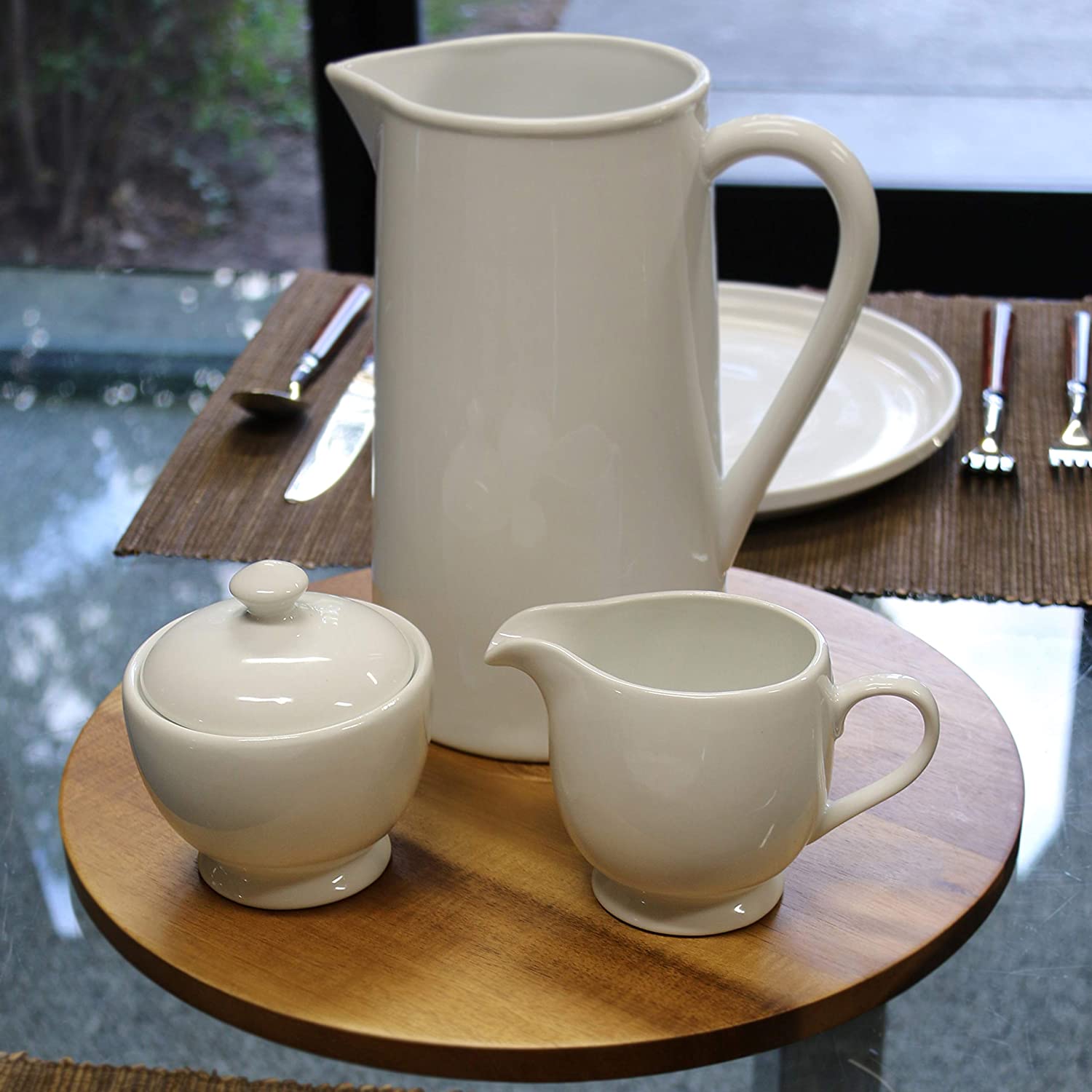 BIA Cordon Bleu Bistro Sugar Bowl and Creamer White