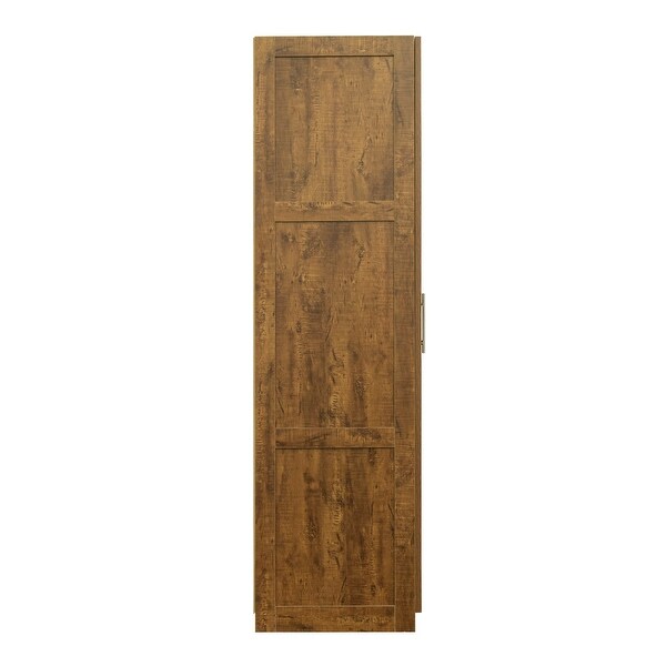 High Wardrobe Cabinet with 2 Doors，2 Drawers and 5 Storage Spaces - - 37427630