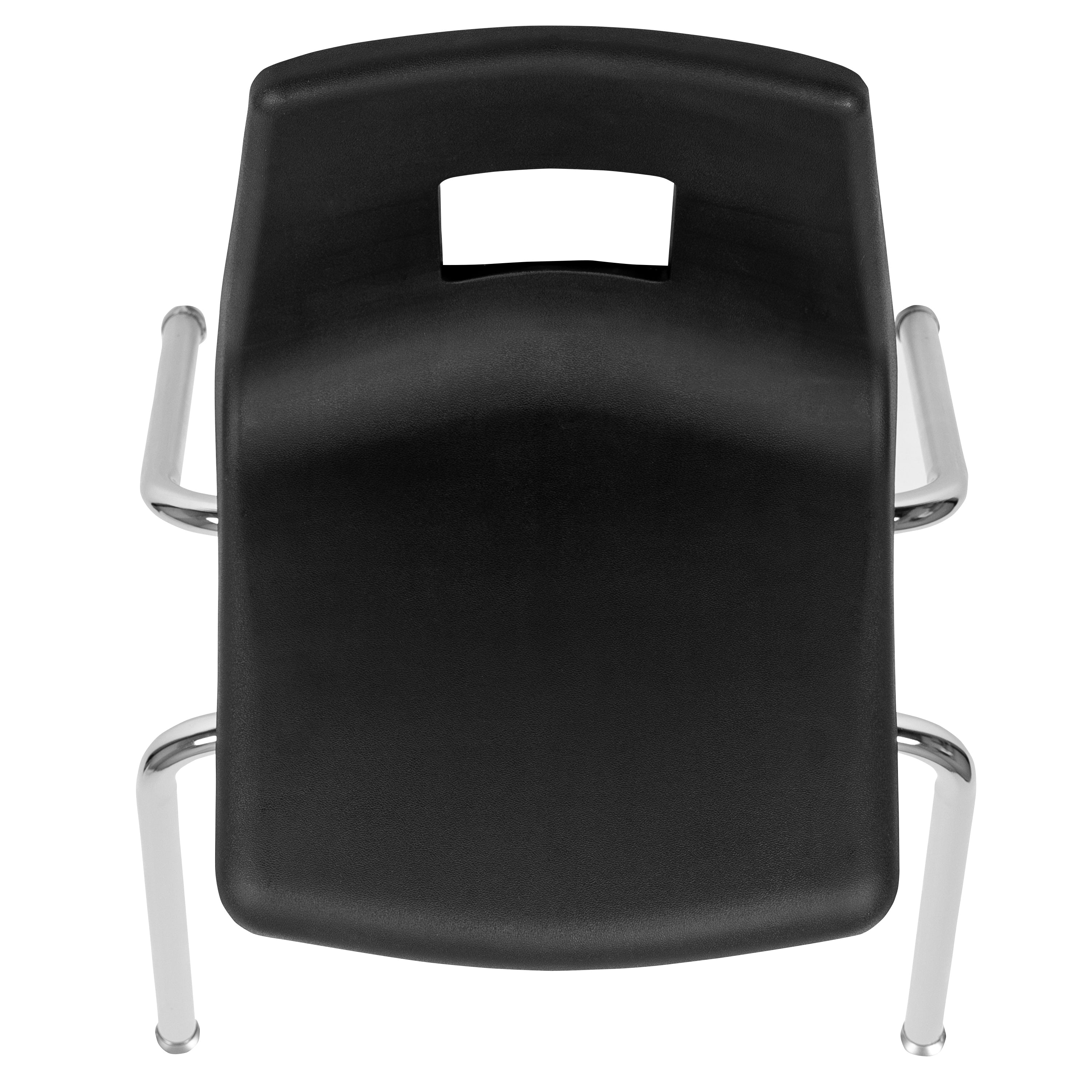 BizChair 4-pack Black Student Stack School Chair - 18-inch