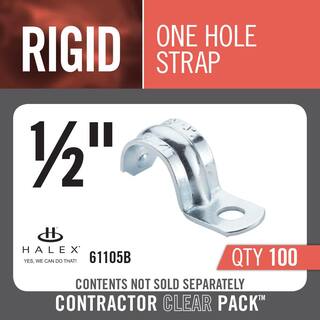 Halex 12 in. Rigid 1-Hole Conduit Straps (100-Pack) 61105B