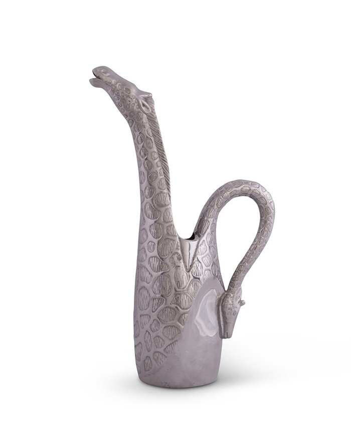 Arthur Court Designs Aluminum Giraffe Water Juice Pitcher