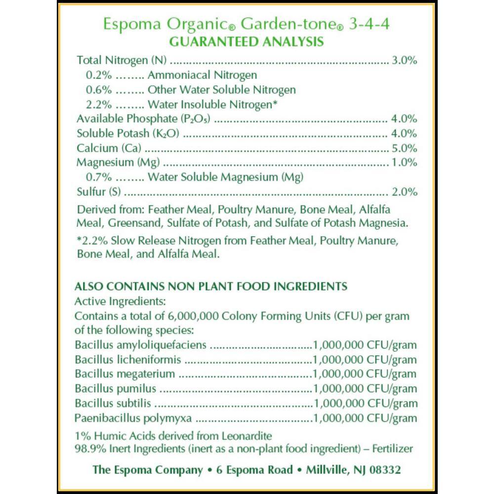 Espoma 8 lb. Organic Garden Tone Herb and Vegetable Food 100047170