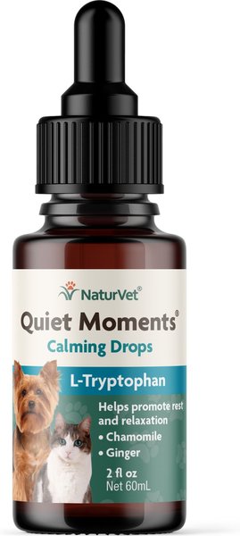 NaturVet Quiet Moments Liquid Calming Supplement for Cats and Dogs