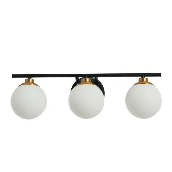 Robert Stevenson Lighting Lorne - Metal and Frosted Glass 3-Light Vanity Light