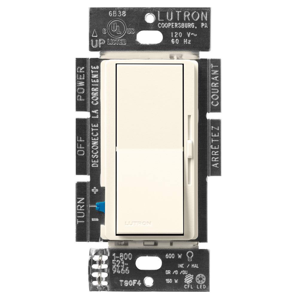 Lutron Diva LED+ Dimmer Switch for Dimmable LED and Incandescent Bulbs 150-WattSingle-Pole or 3-Way Biscuit (DVSCCL-153P-BI) DVSCCL-153P-BI