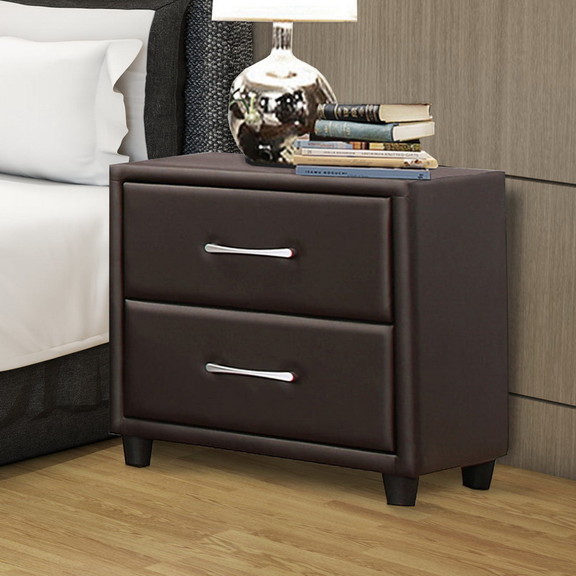 Benzara BM179894 2 Drawer Night Stand In Wood And ...