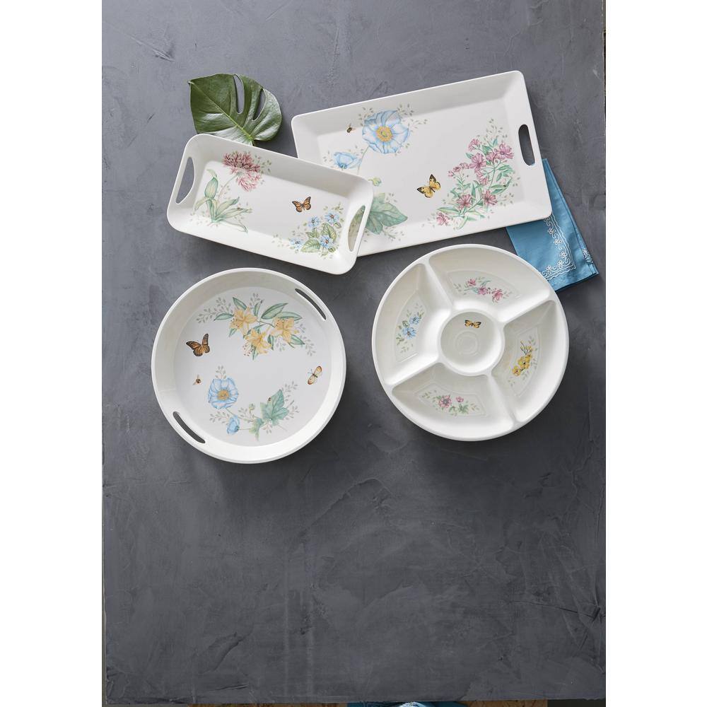 Lenox Butterfly Meadow Melamine Multi Color Large Round Tray 865999