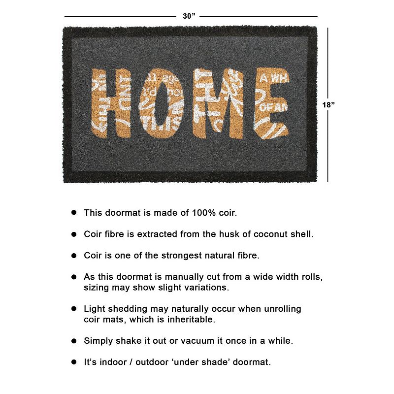 RugSmith Scripty Home Doormat - 18'' x 30''