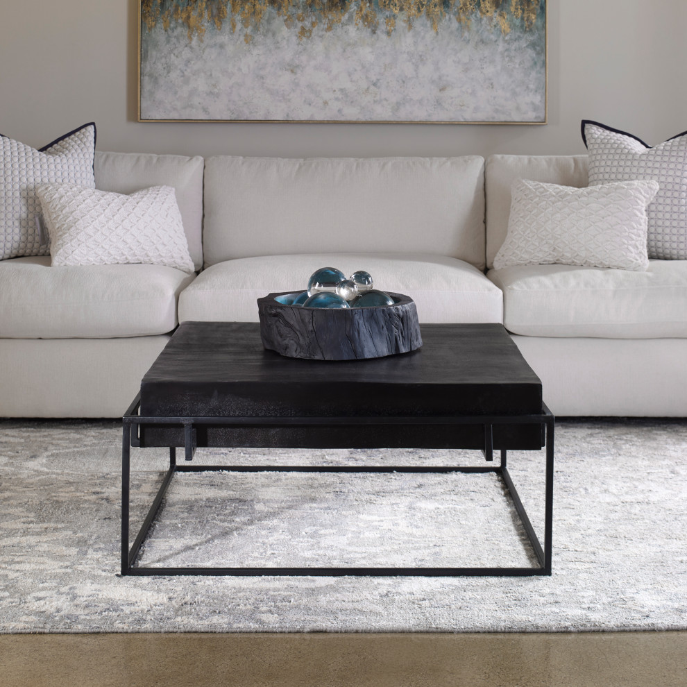 Uttermost Telone Modern Black Coffee table   Industrial   Coffee Tables   by Uttermost  Houzz