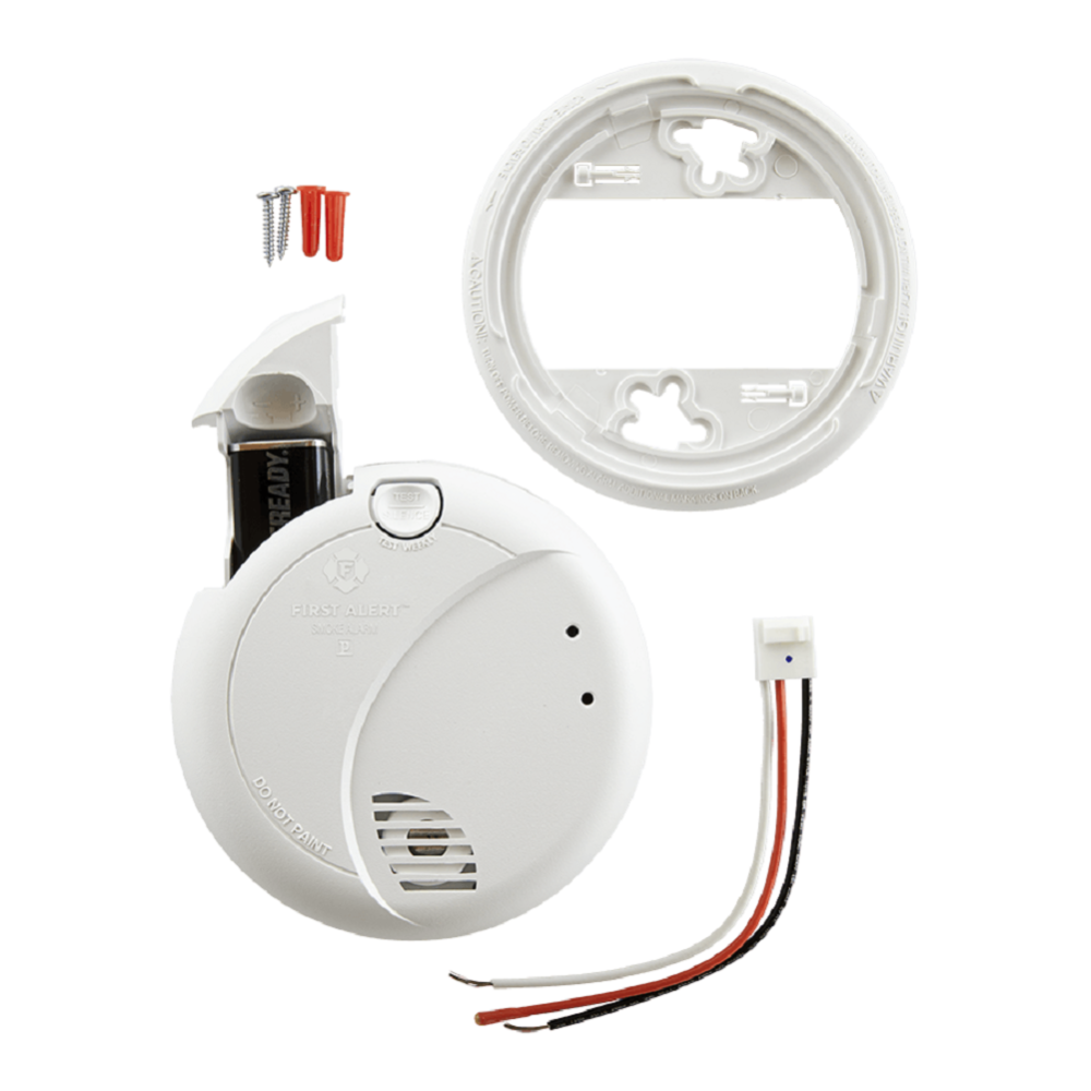 Hardwired Photoelectric Smoke Alarm with Battery Backup