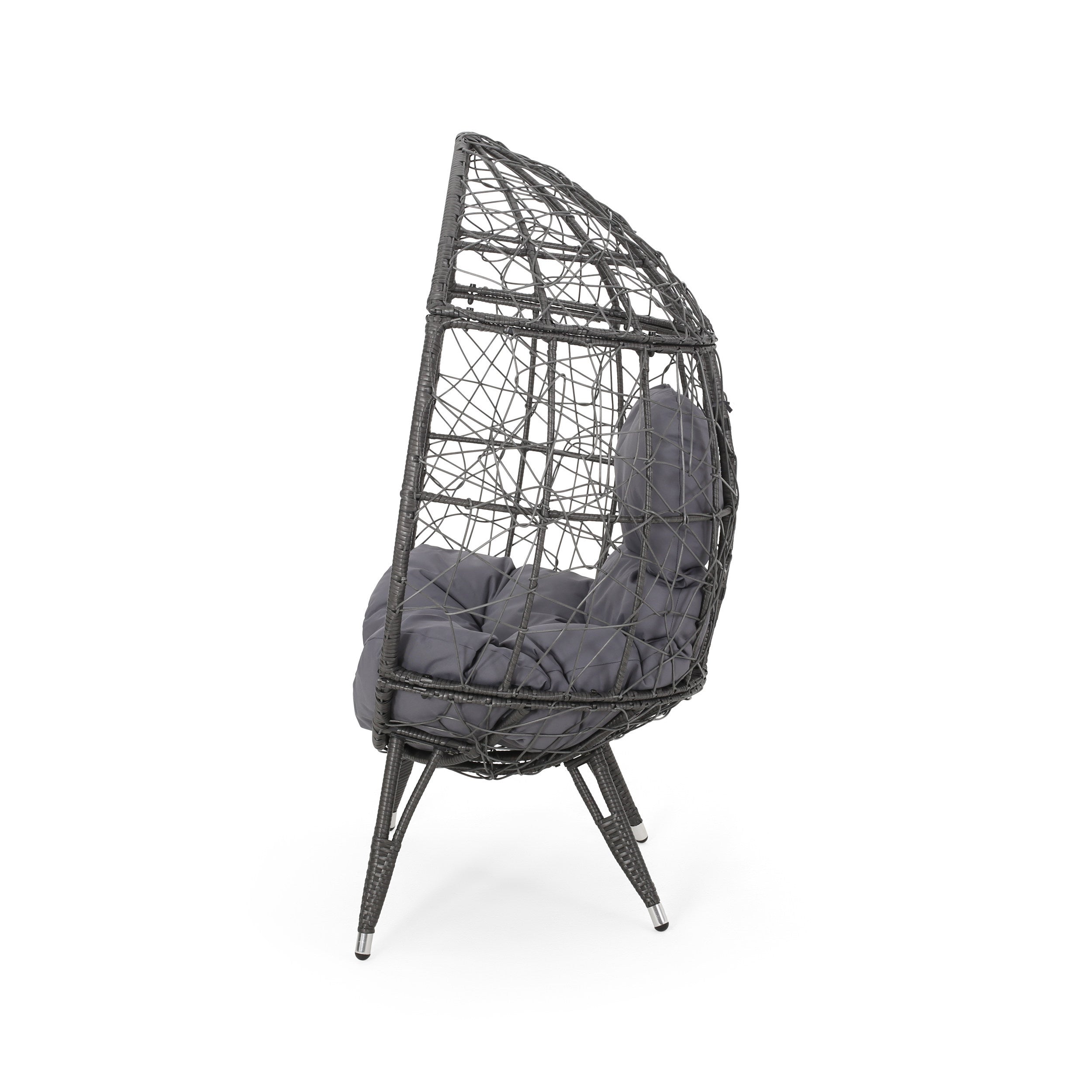 Hendryx Outdoor Freestanding Wicker Teardrop / Egg Chair