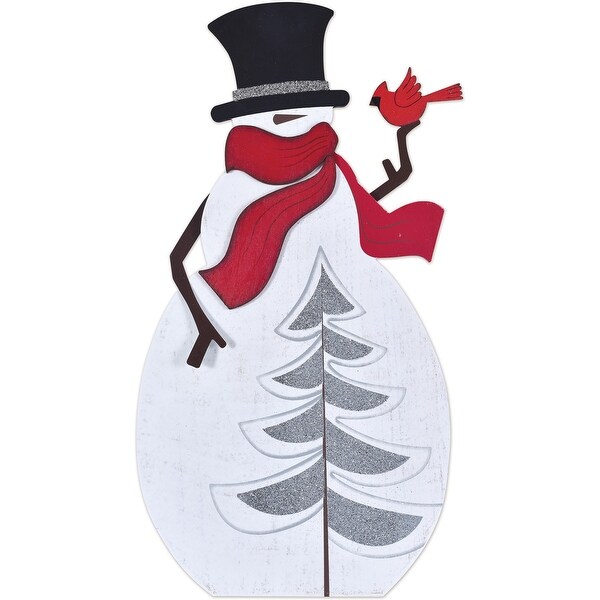 Snowman Tree Porch Sitter 26